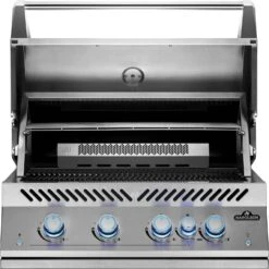 Napoleon 700-Series 32" BIG32 Edelstahl Einbaugrill Inkl. Drehspieß - Modell 2023 -Camping Geschäft Napoleon Einbaugrill BIG32 Warmhalterost Edelstahl hinten