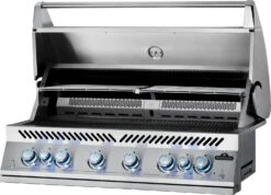 Napoleon 700-Series 44" BIG44 Edelstahl Einbaugrill Inkl. Drehspieß - Modell 2023 -Camping Geschäft Napoleon Einbaugrill BIG44RB Warmhalterost