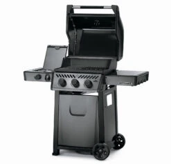 Napoleon Freestyle 365 Gasgrill, Graphit - Mit Seitenbrenner - Modell 2023 - X-DEAL Inkl. Drehspiess -Camping Geschäft Napoleon Freestyle 365 SB Seitenkocher offen