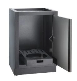 Napoleon Outdoor Küche Oasis 300 Mit Prestige Pro 665 Edelstahl Einbaugrill Ohne Vordefinierte Arbeitsplatte -Camping Geschäft Napoleon Gasflaschen Unterschrank Tuer offen 1