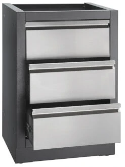 Napoleon Outdoor Küche Oasis 100 Mit LEX 485 Edelstahl Einbaugrill Ohne Vordefinierte Arbeitsplatte -Camping Geschäft Napoleon Oasis Outdoor Kueche 2er Schubladenschrank 3