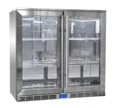 Napoleon Outdoor - Kühlschrank, 210 Liter, 2-türig Mit Doppelverglasung Und LED Beleuchtung - Wasserdicht Nach IP24 -Camping Geschäft Napoleon Outdoor Kueche Kuehlschrank NFR210ODGL