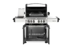 Napoleon Prestige 500 Gasgrill, Charcoal Grau - Mit Safety Glow - X-DEAL Inkl. Grillthermometer, Schneidebrett Und Windschild Für SIZZLE ZONE -Camping Geschäft Napoleon Prestige 500 Gasgrill grey open 1