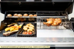 Outdoorchef Dualchef S 425 G Edelstahl Gasgrill Mit Seitenkocher -Camping Geschäft Outdoorchef Dualchef S 425 G Zone Divider Drehspiess