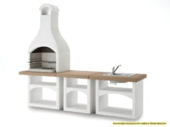 Palazzetti Outdoor Küche: Modul Grillkamin Brioni Inkl. Montagematerial -Camping Geschäft Palazzetti Grillkamin Brioni Outdoor Kueche Kombi