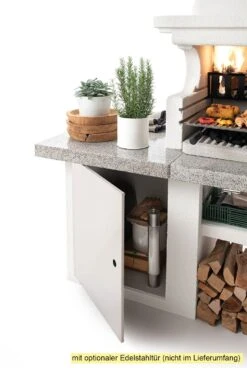 Palazzetti Grillkamin Glasgow 3 Inkl. Montagematerial -Camping Geschäft Palazzetti Grillkamin Glasgow mit Tuer