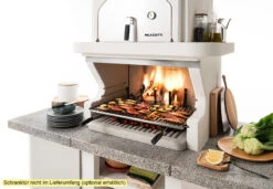 Palazzetti Grillkamin Pamplona Mit Pizzaofen Inkl. Montagematerial -Camping Geschäft Palazzetti Grillkamin Pamplona Feuerraum