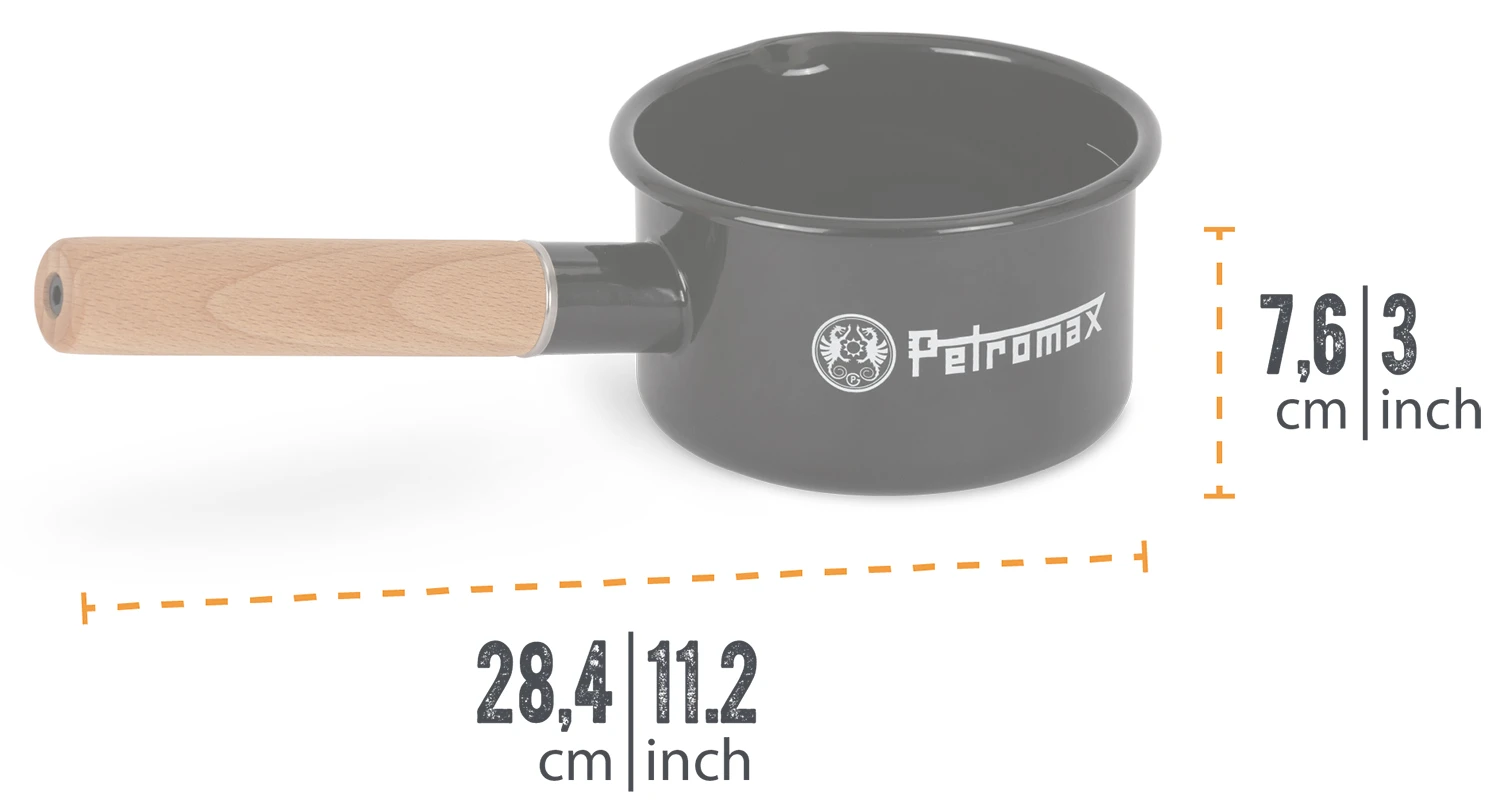 Petromax Emaille Stieltopf / 500 Ml / Schwarz 3 Petromax Emaille Stieltopf / 500 Ml / Schwarz