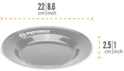 Petromax Emaille Teller / Ø22 Cm / Schwarz, 2 Stück