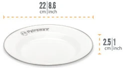 Camping Geschäft 27 Petromax Emaille Teller / Ø22 Cm / Weiß, 2 Stück