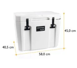 Petromax Kühlbox 25 Liter Alpenweiß - Grillfürst DEAL Inkl. Sitzkissen, Haft-Unterlage Und Einsatzkorb
