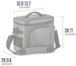 Petromax Kühltasche 8 Liter / Dunkelgrau 8 Petromax Kühltasche 8 Liter / Dunkelgrau -Camping Geschäft Petromax Kuehtasche 8Liter Abmessungen