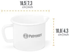 Petromax Emaille Milchtopf / 1000 Ml / Weiß -Camping Geschäft Petromax Milchtopf Emaille 1000ml weiss Abmessungen