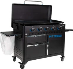 Pit Boss Planchagrill Ultimate Plancha 5-Brenner - Grillstation -Camping Geschäft Pit Boss Planchagrill Ultimate 5 Brenner Deckel offen