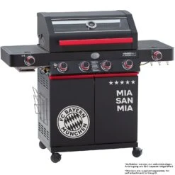 Rösle Videro G4-S VARIO+ Schwarz Gasgrill - FC Bayern Edition -Camping Geschäft Roesle FC Bayern Muenchen Gasgrill Videro G4 S 1