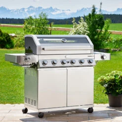 Rösle Edelstahl Gasgrill Videro G6-S VARIO+ - Limited Edition Modell 2023 - X-DEAL Inkl. Abdeckhaube Und Grillplatte -Camping Geschäft Roesle Gasgrill Station Videro G6 S Edelstahl Mood 4