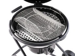 Rösle Holzkohlegrill Kugelgrill No.1 F60 Air Nero Jubiläumsmodell -Camping Geschäft Roesle Holzkohle Kugelgrill Air F60 Nero Grillrost geklappt