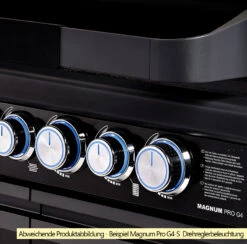 Rösle Gasgrill Magnum PRO G3 Inkl. Abdeckhaube - Modell 2023 -Camping Geschäft Roesle Magnum Pro Drehregler Beispiel G4 S 2
