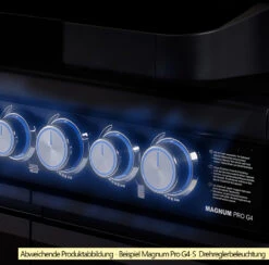 Rösle Gasgrill Magnum PRO G3 Inkl. Abdeckhaube - Modell 2023 -Camping Geschäft Roesle Magnum Pro Drehregler beleuchtet Beispiel G4 S 2