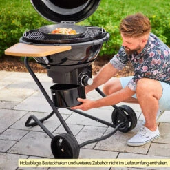 Rösle Holzkohlegrill Kugelgrill No.1 F60 Air Nero Jubiläumsmodell -Camping Geschäft Roesle No1 Holzkohle Kugelgrill AIR F60 Nero Ascheschale