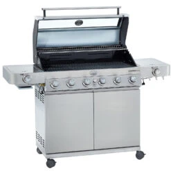 Rösle Edelstahl Gasgrill Videro G6-S VARIO+ - Limited Edition Modell 2023 - SMART Deal Inkl. Grillfürst Grill Control 18 Rösle Edelstahl Gasgrill Videro G6-S VARIO+ - Limited Edition Modell 2023 - SMART Deal Inkl. Grillfürst Grill Control -Camping Geschäft Roesle Videro 25528 G6 S Edelstahl Deckel offen 1