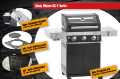 Rösle Gasgrill Videro G3-S VARIO+ Schwarz - Modell 2023 - X-DEAL Inkl. Abdeckhaube Und Grillplatte 22 Rösle Gasgrill Videro G3-S VARIO+ Schwarz - Modell 2023 - X-DEAL Inkl. Abdeckhaube Und Grillplatte -Camping Geschäft Roesle Videro G3 S Vario Gasgrill Highlights