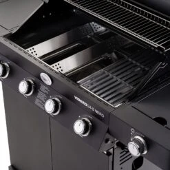 Rösle Gasgrill BBQ-Station Videro G4-S Vario+ Nero Schwarz - Modell 2023 - SMART Deal Inkl. Grillfürst Grill Control + Abdeckhaube Und Grillplatte -Camping Geschäft Roesle Videro G4 S Vario NERO matt schwarz Gusseisenroste 3