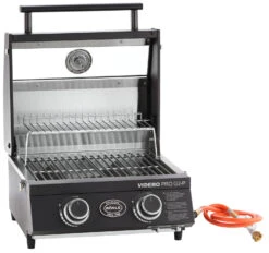 Rösle Gasgrill Videro Pro G2-P Campinggrill -Camping Geschäft Roesle Videro Pro G2 P Campinggrill Deckel offen