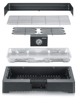 Severin Elektro Tischgrill Mit Grillrost - 2.200 Watt 11 Severin Elektro Tischgrill Mit Grillrost - 2.200 Watt -Camping Geschäft Severin Elektro Tischgrill PG8565 Aufbau