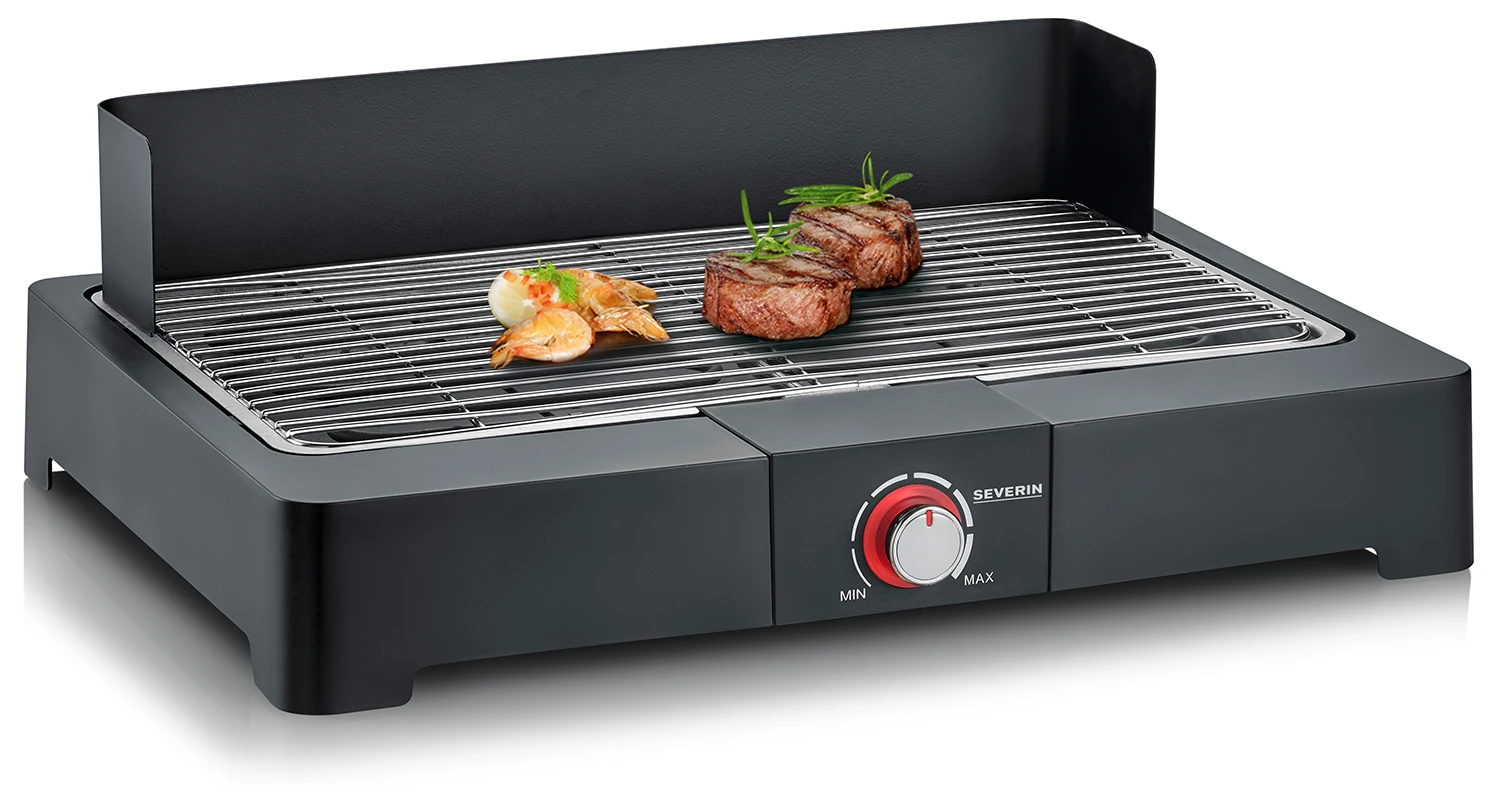 Severin Elektro Tischgrill Mit Grillrost - 2.200 Watt 4 Severin Elektro Tischgrill Mit Grillrost - 2.200 Watt – Bild 2
