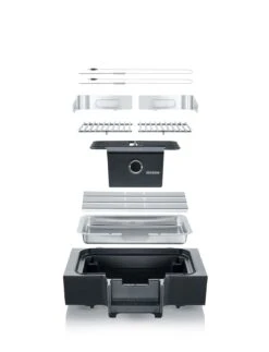 Severin Elektrogrill Tischgrill SEVO G - Boost Zone 500°C - 3.000 W -Camping Geschäft Severin Elektrogrill Sevo G pg8104 explosion