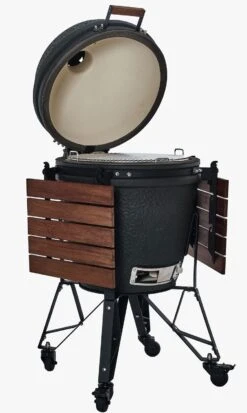 The Bastard Keramikgrill Urban Large - Complete - Schwarz Matt - Modell 2023 20 The Bastard Keramikgrill Urban Large - Complete - Schwarz Matt - Modell 2023 -Camping Geschäft The Bastard Urban Large Keramikgrill BU201 Deckel offen