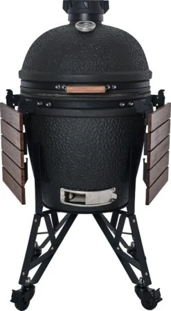 The Bastard Keramikgrill Urban Large - Complete - Schwarz Matt - Modell 2023 18 The Bastard Keramikgrill Urban Large - Complete - Schwarz Matt - Modell 2023 -Camping Geschäft The Bastard Urban Large Keramikgrill BU201 Seitentische abgeklappt