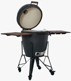 The Bastard Keramikgrill Urban Large - Complete - Schwarz Matt - Modell 2023 16 The Bastard Keramikgrill Urban Large - Complete - Schwarz Matt - Modell 2023 -Camping Geschäft The Bastard Urban Large Keramikgrill BU201 offen