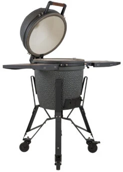 The Bastard Keramikgrill VX Medium - Complete - Schwarz Matt - Modell 2023 -Camping Geschäft The Bastard VX Keramikgrill Medium Komplett offen