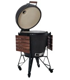 The Bastard Keramikgrill Urban XL - Complete - Schwarz Matt - Modell 2023 16 The Bastard Keramikgrill Urban XL - Complete - Schwarz Matt - Modell 2023 -Camping Geschäft The Bastard XL Urban Keramikgrill BU210 offen Seitentische abgeklappt