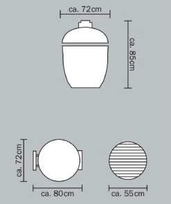 Monolith Grill LeChef Red Ohne Gestell Und Seitentische MG23RNC - Set -Camping Geschäft monolith lechef abmessungen korpus 201030