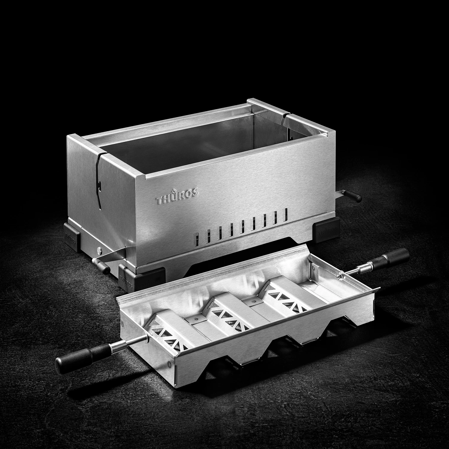 Thüros PRO1 - Modularer Holzkohle Tischgrill Mit Gussrost 4 Thüros PRO1 - Modularer Holzkohle Tischgrill Mit Gussrost – Bild 2